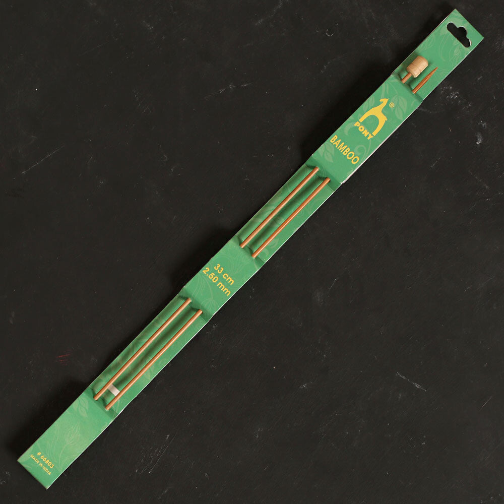 Pony Bamboo 2.5 mm 33 cm Bambu Örgü Şişi - 66803